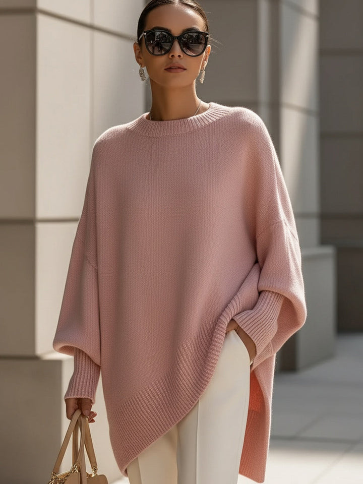 Damski Oversized Sweter Wełniany – Luźna Warstwa na Jesień i Zimę