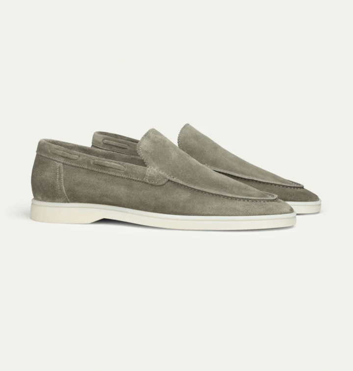 Męskie zamszowe mokasyny slip-on do smart casual i jazdy