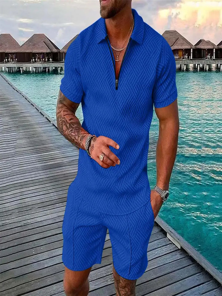 Męski Stylowy Zestaw Dwuczęściowy Premium Casual Smart Outfit Wygodny Nowoczesny Element Garderoby