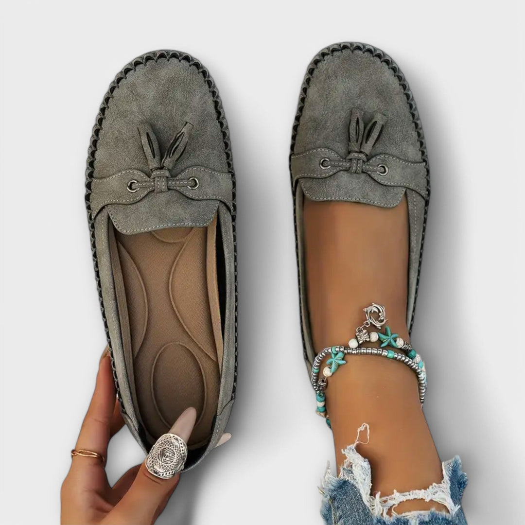 Damskie Mokasyny z Frędzlami, Miękkie Płaskie Buty Casual