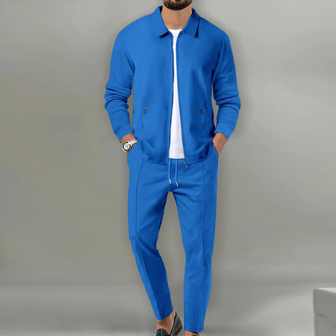 Męski Elegancki Casualowy Zestaw Garniturowy – Dopasowany, Wygodny, Stylowy, Chic, Uniwersalny, Inteligentny Strój na Co Dzień
