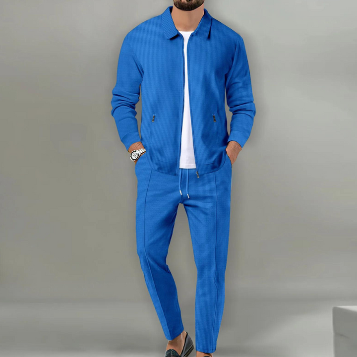 Męski Elegancki Casualowy Zestaw Garniturowy – Dopasowany, Wygodny, Stylowy, Chic, Uniwersalny, Inteligentny Strój na Co Dzień
