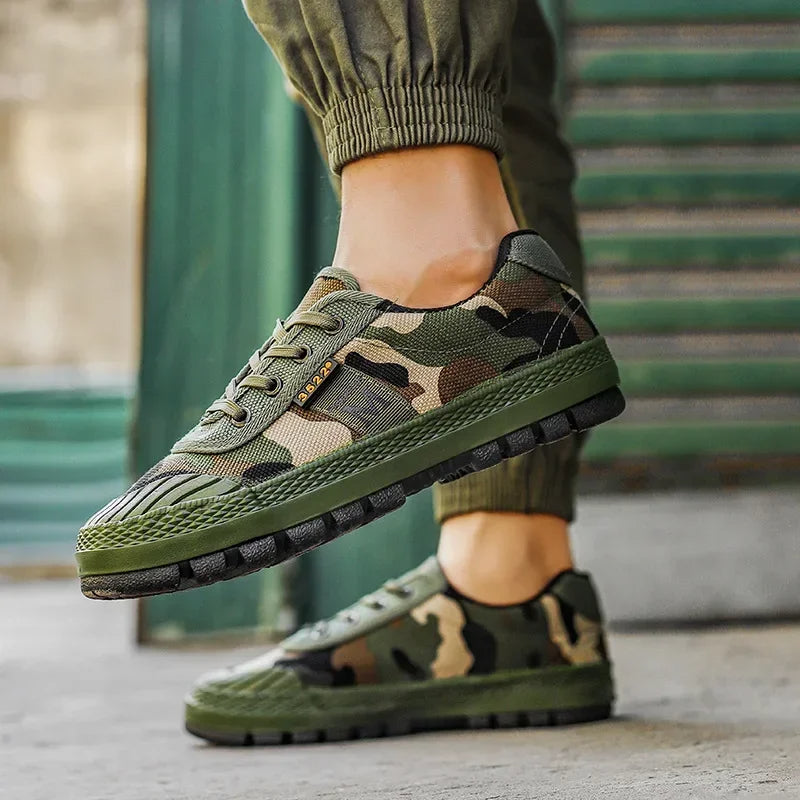Męskie Sneakersy Niskie z Wydrukiem i Sznurowaniem