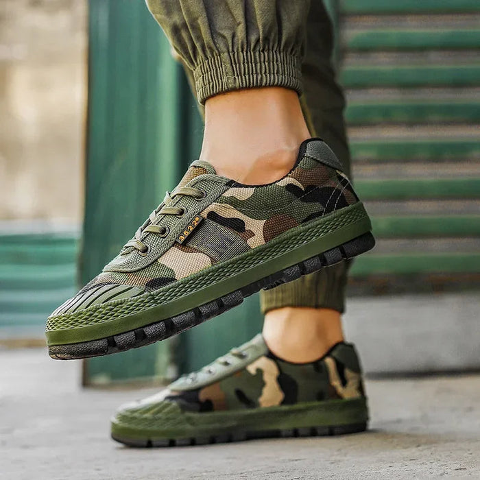 Męskie Sneakersy Niskie z Wydrukiem i Sznurowaniem