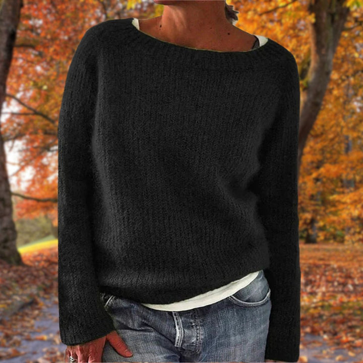 Damski klasyczny sweter z wełny merino Elegancka, ponadczasowa, ciepła odzież na jesień i zimę