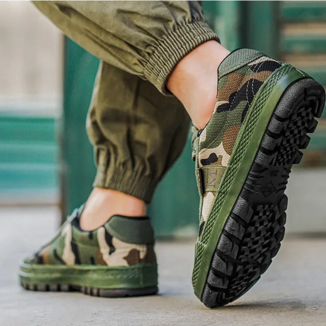 Męskie Sneakersy Niskie z Wydrukiem i Sznurowaniem