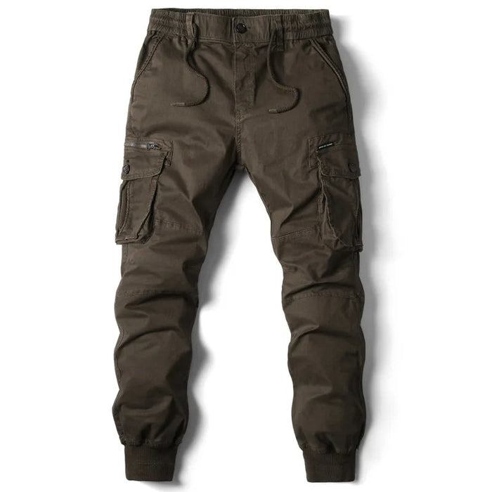 Męskie Spodnie Cargo Jogger z Wieloma Kieszeniami w Stylu Streetwear