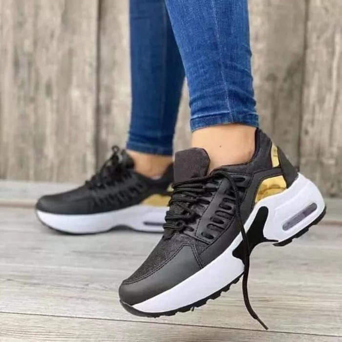 Damskie sneakersy na platformie z wiązaniem i amortyzacją