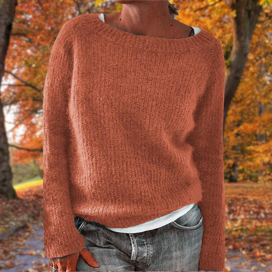 Damski klasyczny sweter z wełny merino Elegancka, ponadczasowa, ciepła odzież na jesień i zimę