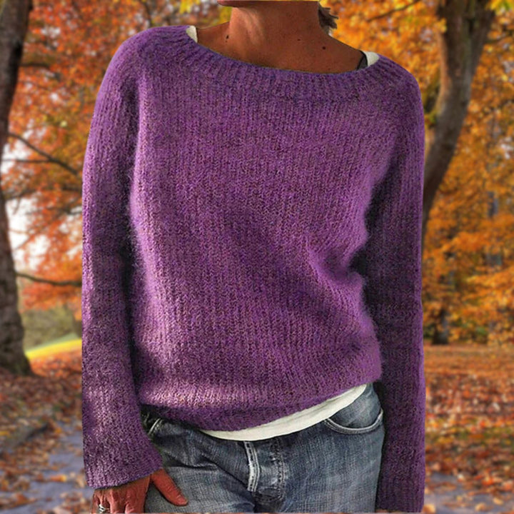 Damski klasyczny sweter z wełny merino Elegancka, ponadczasowa, ciepła odzież na jesień i zimę