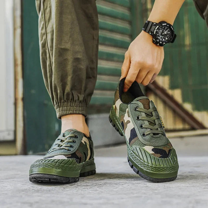 Męskie Sneakersy Niskie z Wydrukiem i Sznurowaniem
