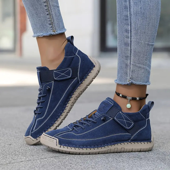 Damskie ortopedyczne skórzane sneakersy codziennego komfortu