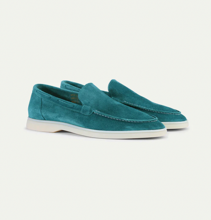 Męskie zamszowe mokasyny slip-on do smart casual i jazdy