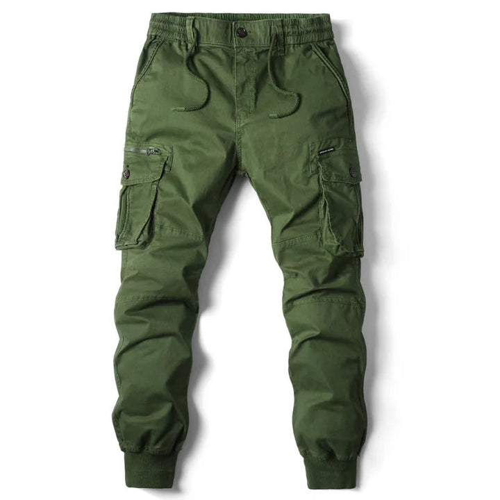 Męskie Spodnie Cargo Jogger z Wieloma Kieszeniami w Stylu Streetwear