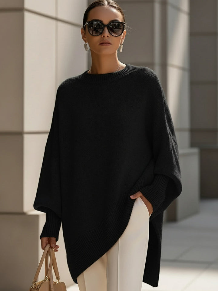 Damski Oversized Sweter Wełniany – Luźna Warstwa na Jesień i Zimę