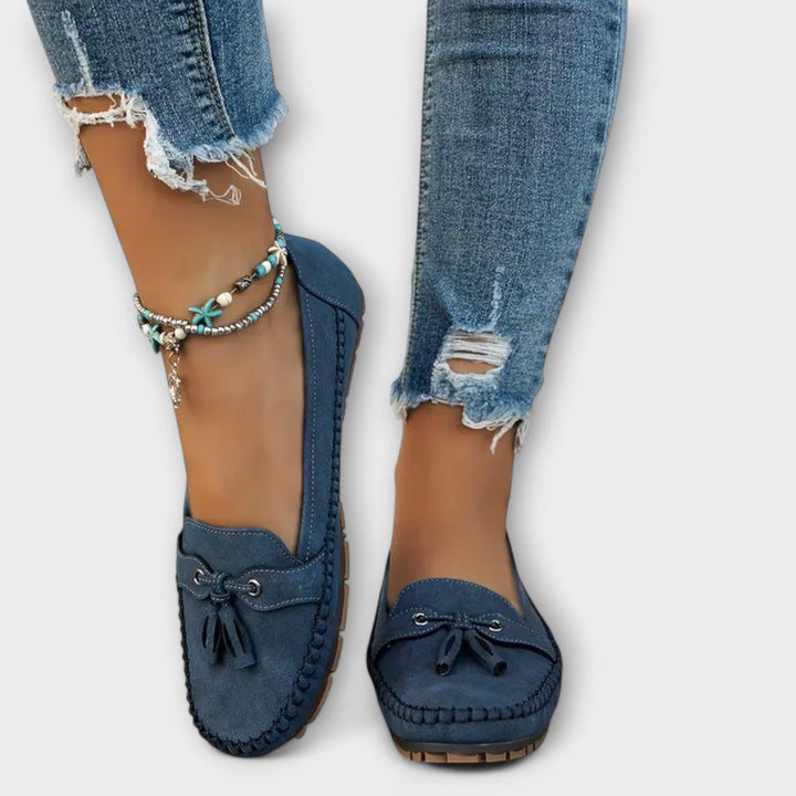 Damskie Mokasyny z Frędzlami, Miękkie Płaskie Buty Casual
