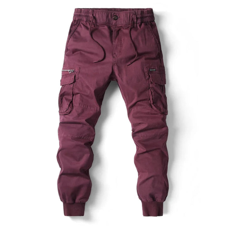 Męskie Spodnie Cargo Jogger z Wieloma Kieszeniami w Stylu Streetwear