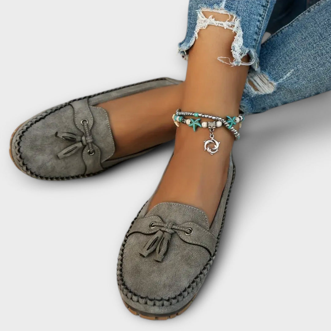 Damskie Mokasyny z Frędzlami, Miękkie Płaskie Buty Casual
