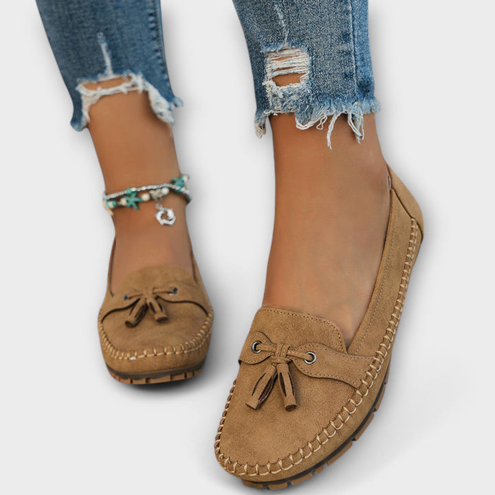 Damskie Mokasyny z Frędzlami, Miękkie Płaskie Buty Casual