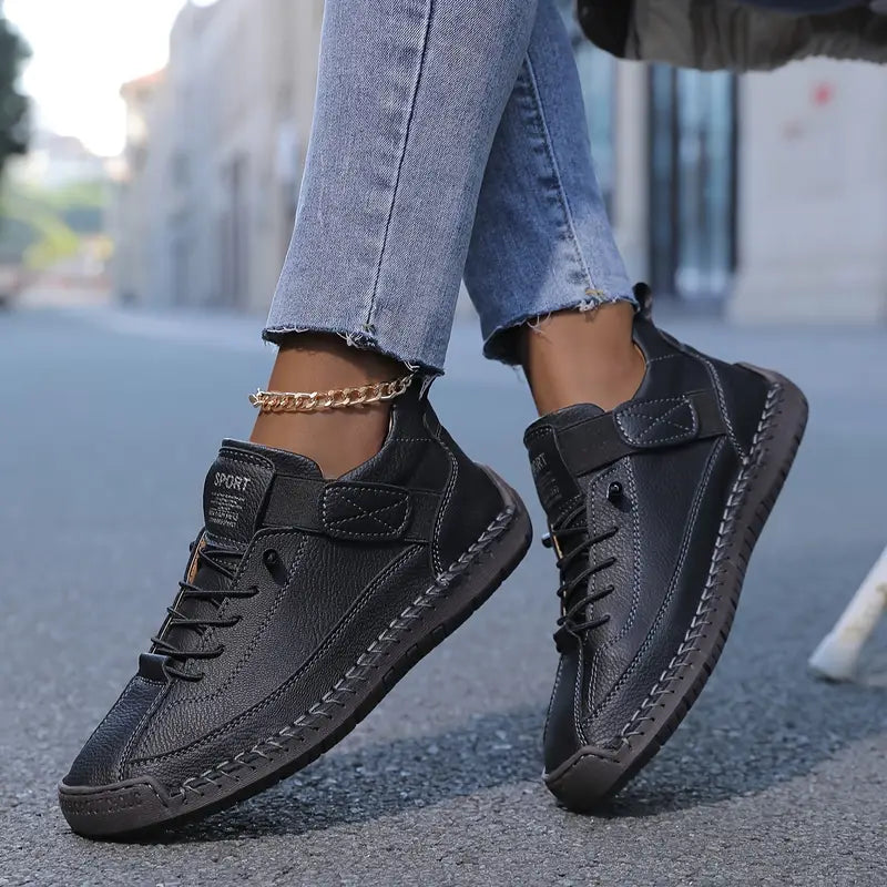 Damskie sportowe sneakersy panelowe, elastyczne buty do codziennego chodzenia