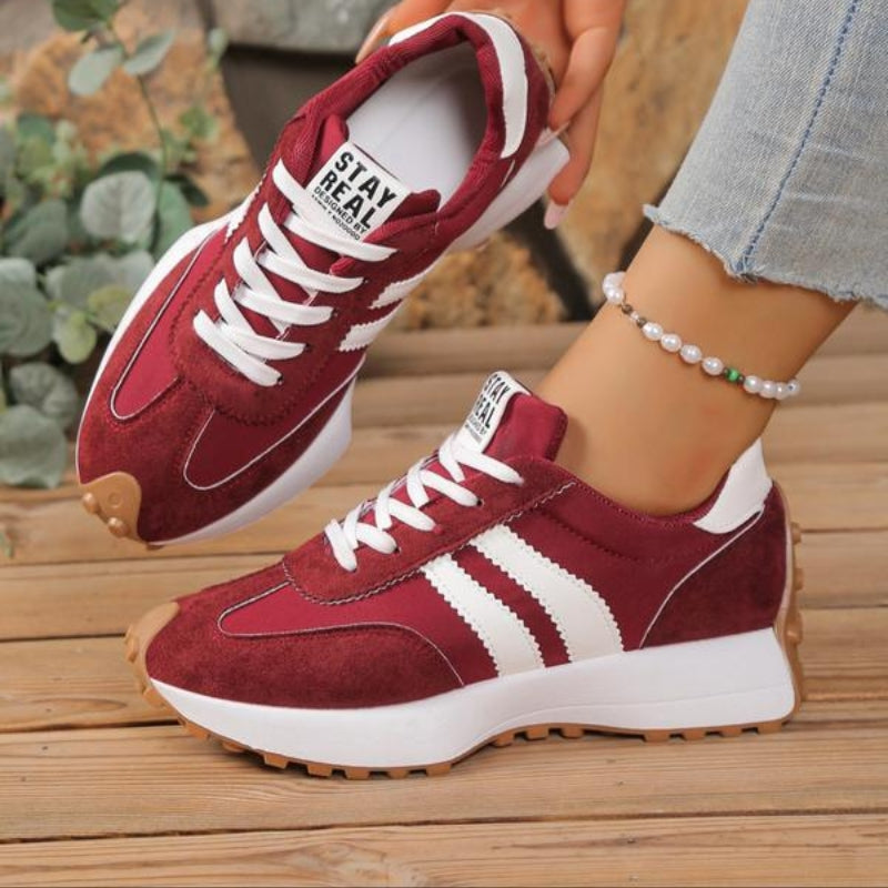 Damskie Retro Platformowe Sneakersy Biegowe Zamszowe Trenerki