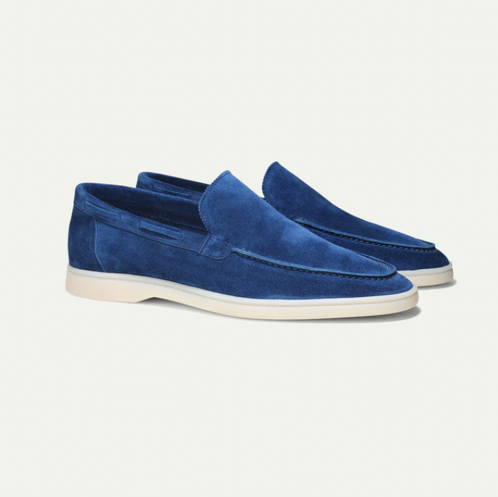Męskie zamszowe mokasyny slip-on do smart casual i jazdy