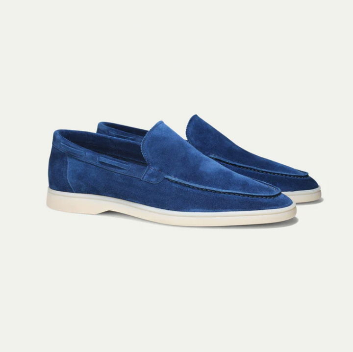 Męskie zamszowe mokasyny slip-on do smart casual i jazdy