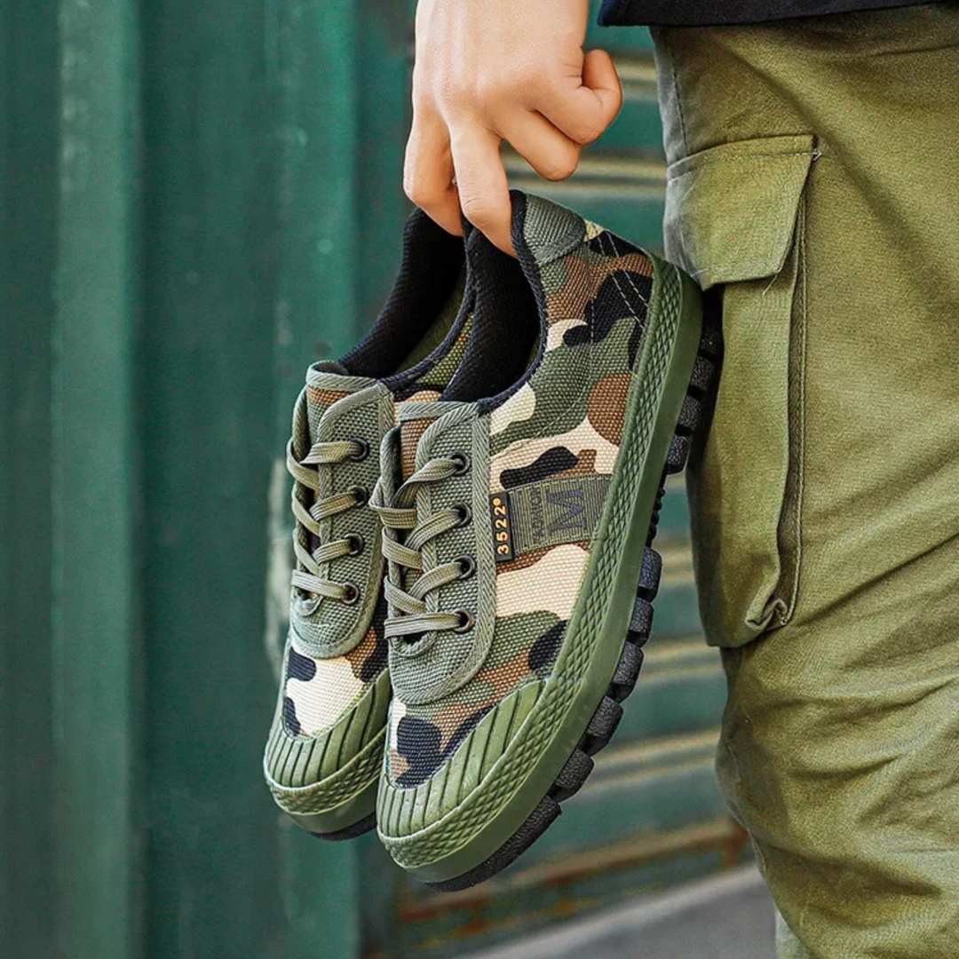 Męskie Sneakersy Niskie z Wydrukiem i Sznurowaniem