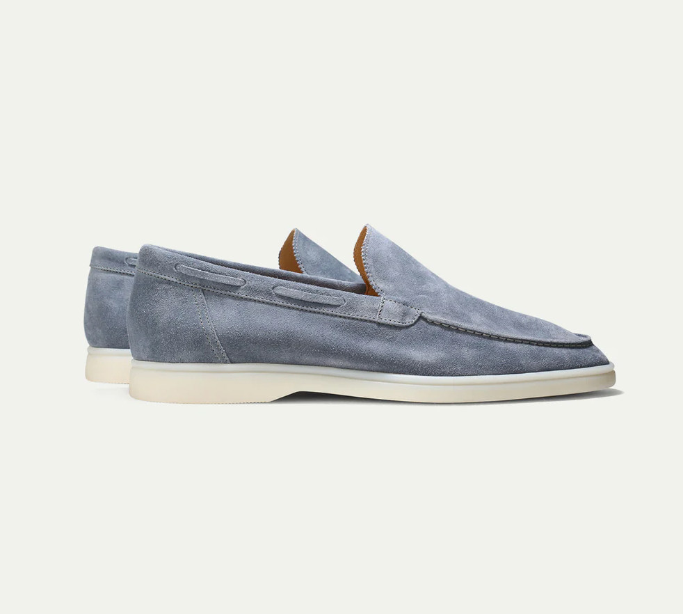 Męskie zamszowe mokasyny slip-on do smart casual i jazdy