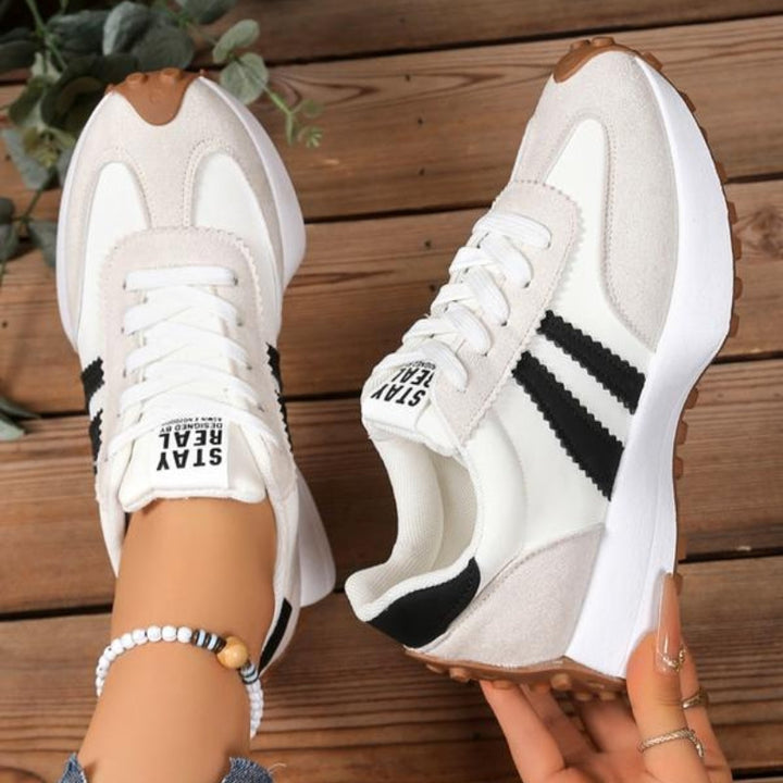 Damskie Retro Platformowe Sneakersy Biegowe Zamszowe Trenerki