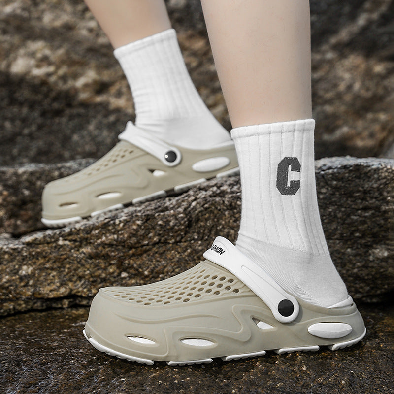 Męskie Oddychające Ergonomiczne Klapki – Lekkie Buty Wsuwane na Podróże do Ogrodu i Codziennego Użytku