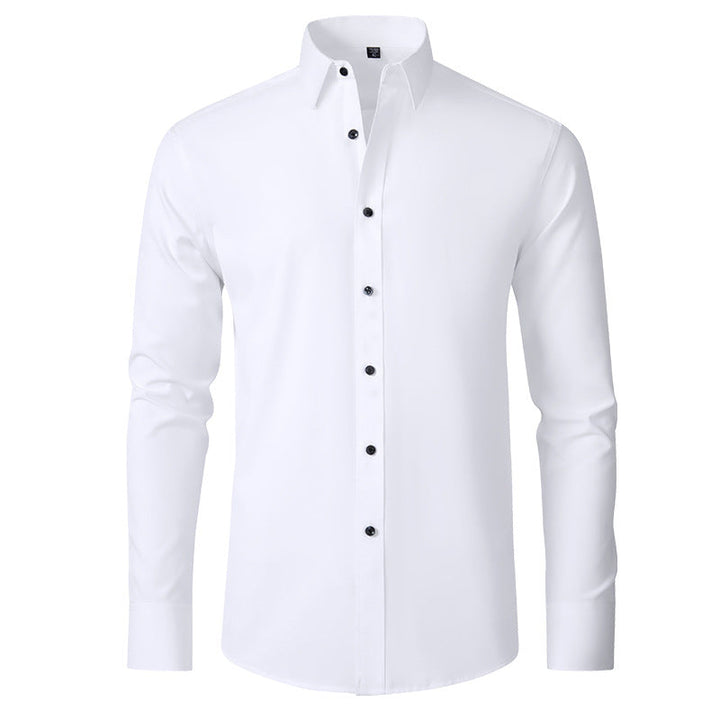 Męska koszula elegancka z rozciągliwego materiału, odporna na zagniecenia, slim fit