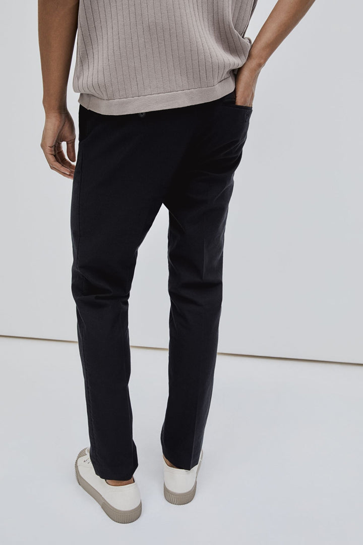Męskie Spodnie w Paski Eleganckie Smart Casual