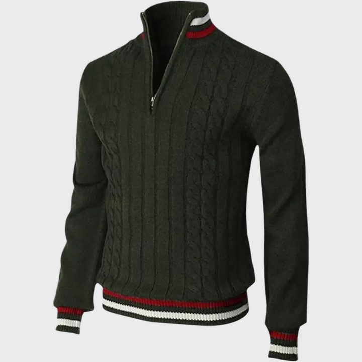 Męski Sweter z Połową Zamka – Stylowy, Wygodny, Oddychający, Smart Casual, Długi Rękaw