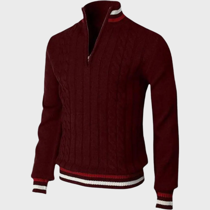 Męski Sweter z Połową Zamka – Stylowy, Wygodny, Oddychający, Smart Casual, Długi Rękaw