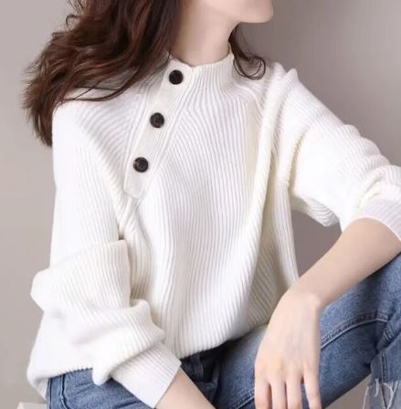 Damski sweter w stylu vintage na jesień i zimę - ciepły, stylowy, codzienny jumper