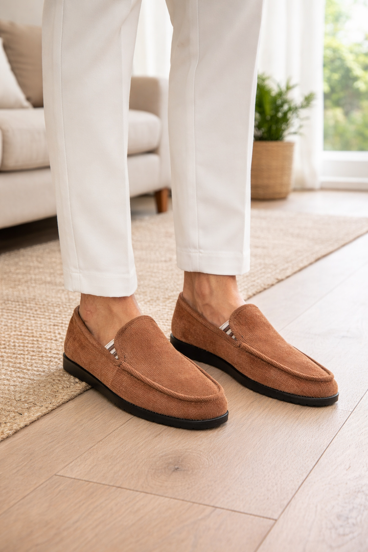 Męskie Slip-On Dzianinowe Tekstylne Mokasyny Casualowe Buty do Jazdy