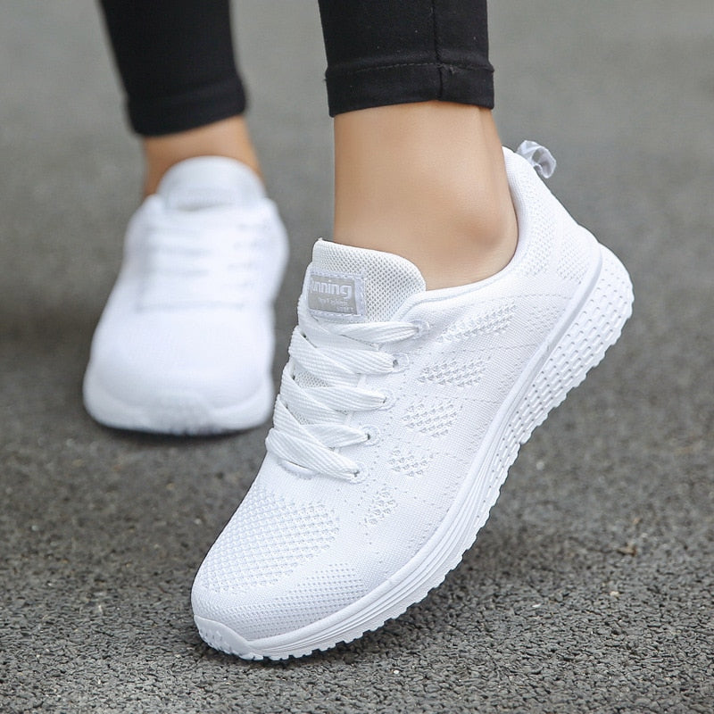 Damskie lekkie buty do chodzenia – oddychające sznurowane buty na co dzień i w podróży