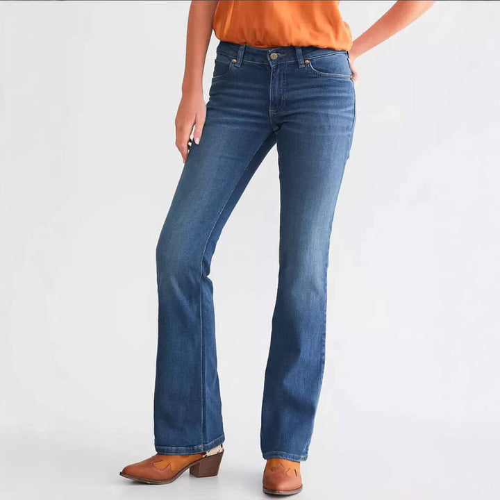 Damskie Jeansy Bootcut z Stretchu – Slim Fit na Co Dzień, Idealne na Każdą Porę Roku