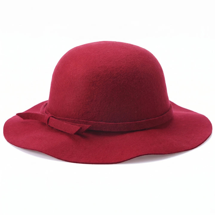 Kobieca Vintage Kapelusz Cloche z Detalem Wstążki