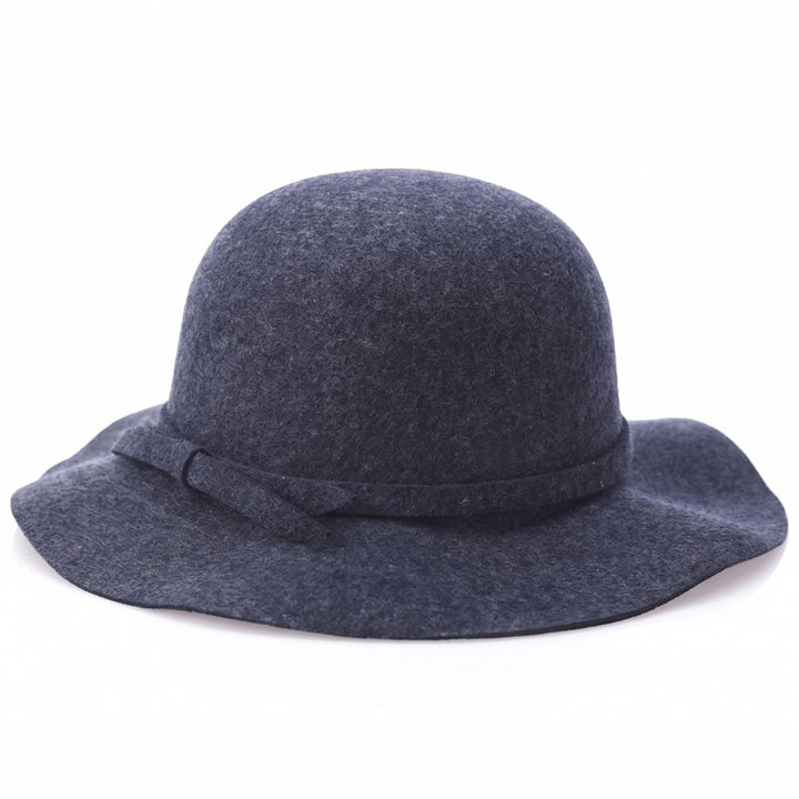 Kobieca Vintage Kapelusz Cloche z Detalem Wstążki