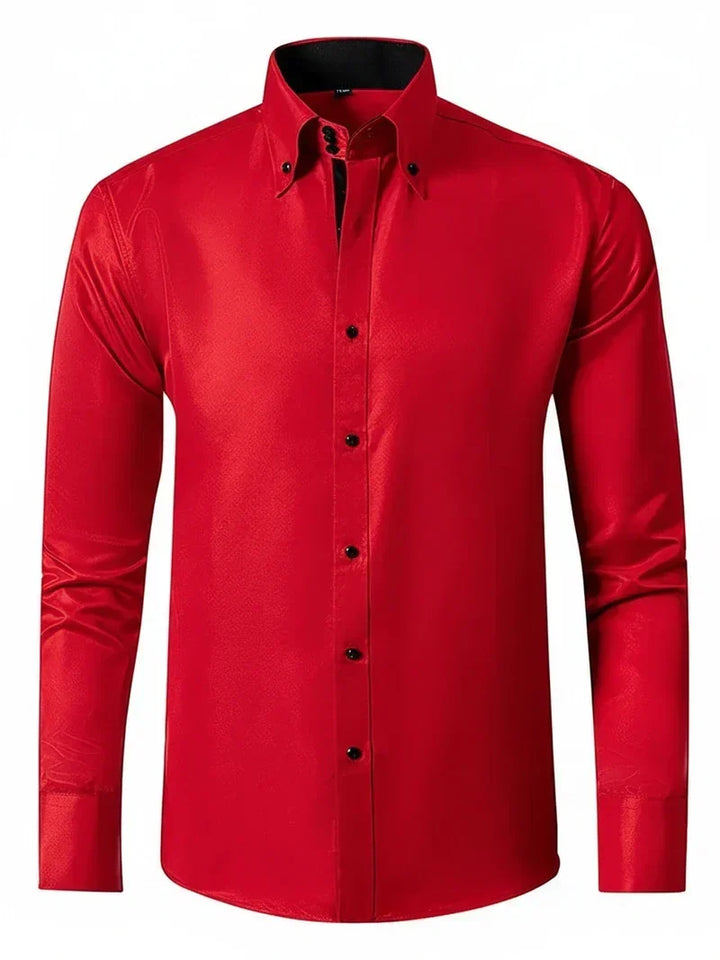 Męska koszula formalna o slim fit – Długi rękaw w stylu button-down na wydarzenia biznesowe
