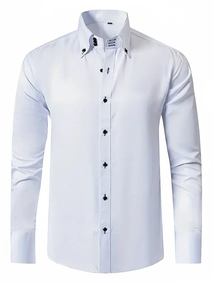 Męska koszula formalna o slim fit – Długi rękaw w stylu button-down na wydarzenia biznesowe