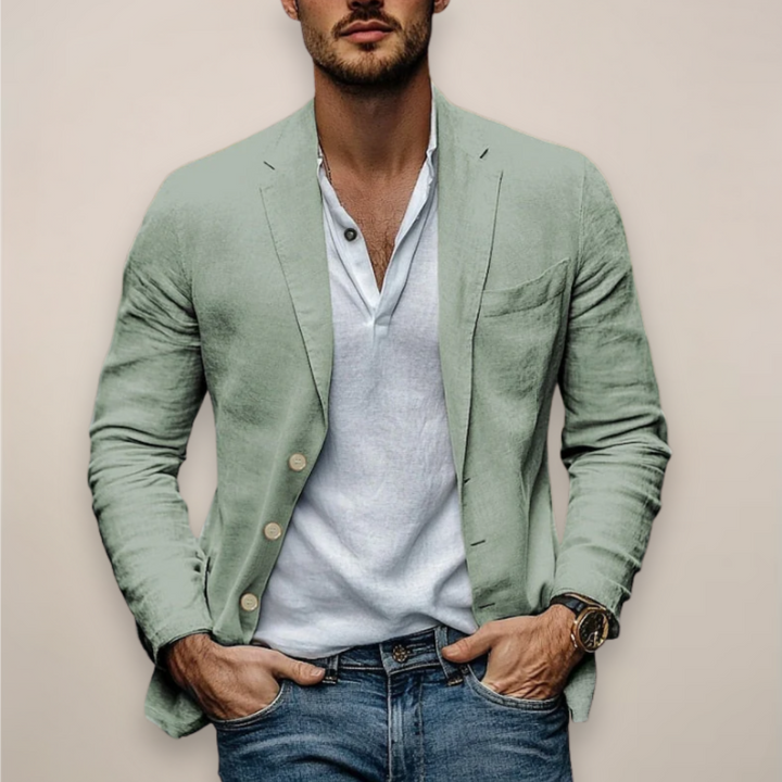 Męska Kurtka Smart Casual – Lekki Slim Blazer na Letnie Dni i Wieczory
