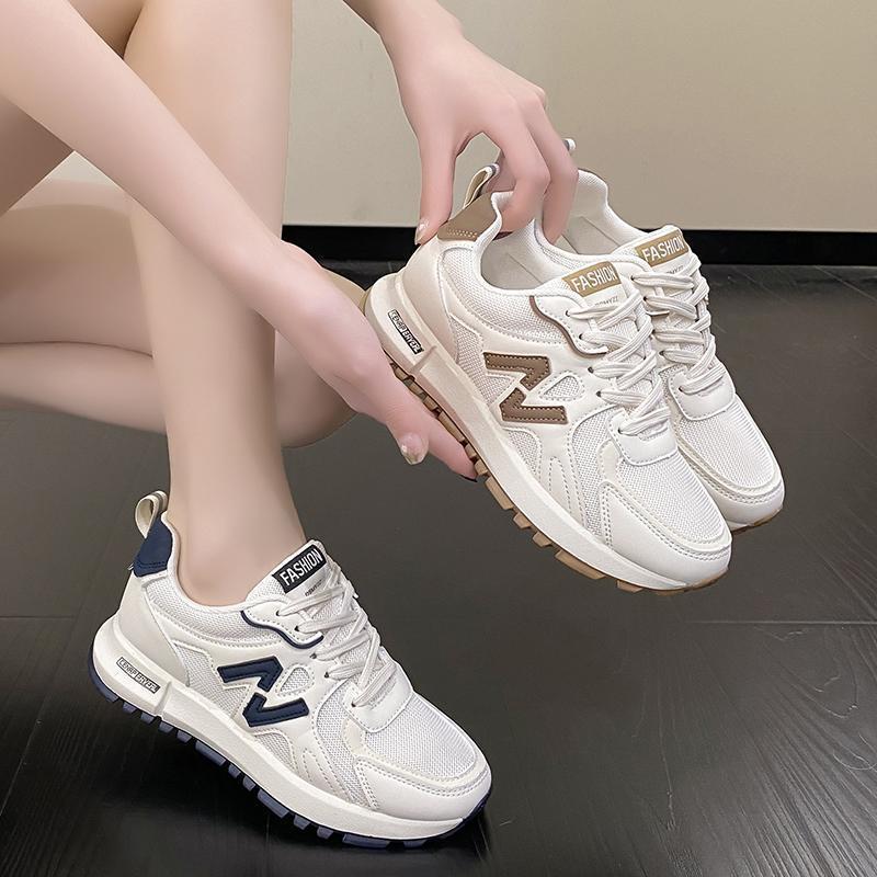 Damskie Chunky Mesh Trampki Lekkie Sneakersy na Sznurowadła