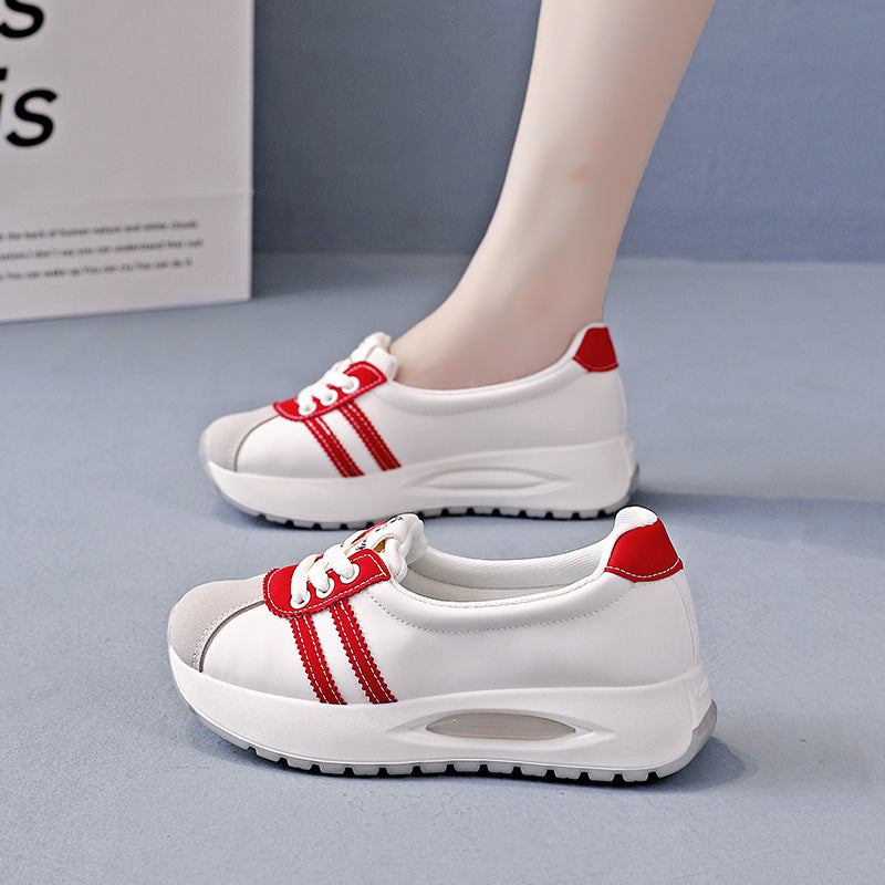 Damskie Oddychające Sneakersy na Platformie z Sznurowaniem