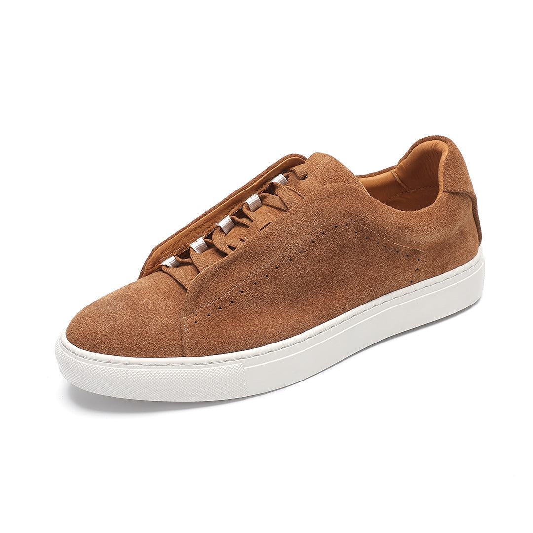 Męskie niskoprofilowe sneakersy na sznurówki Minimalistyczne, czyste trampki
