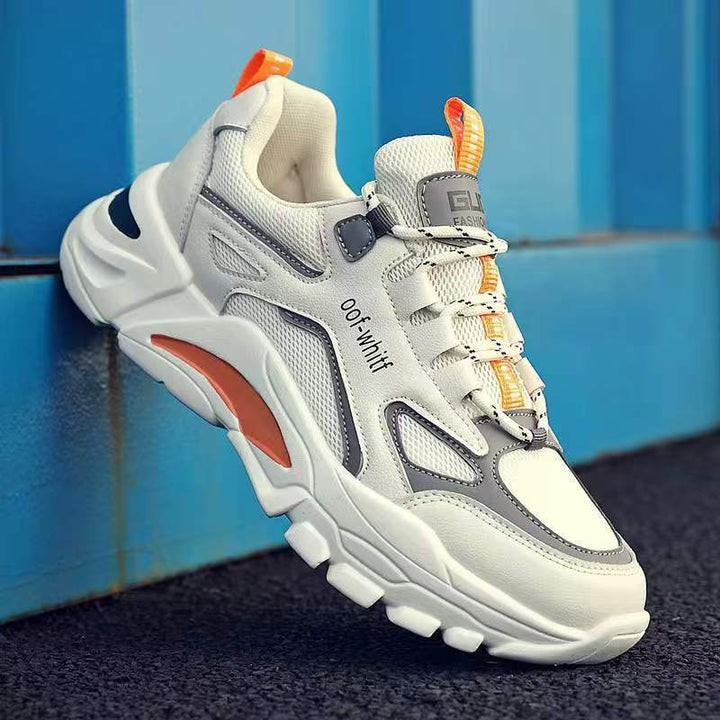 Męskie sneakersy z rzeźbioną podeszwą i warstwowym siateczkowym wierzchem