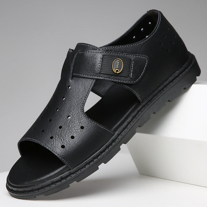 Męskie Klapki z Wycięciami, Lekkie, Casualowe Buty Letnie