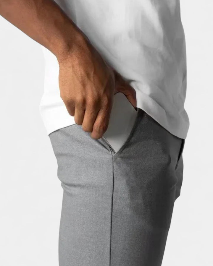 Męskie Spodnie Slim Stretch – Dopasowane Chinosy Smart-Casual do Biura i Codziennego Użytku